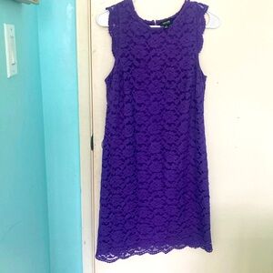 Nicole Miller purple lace dress